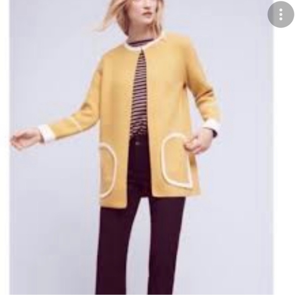 Anthropologie La fee verte cardigan Gold Size XS NEW